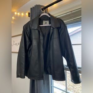 Burks Bay Leather Jacket Full Zip size XL